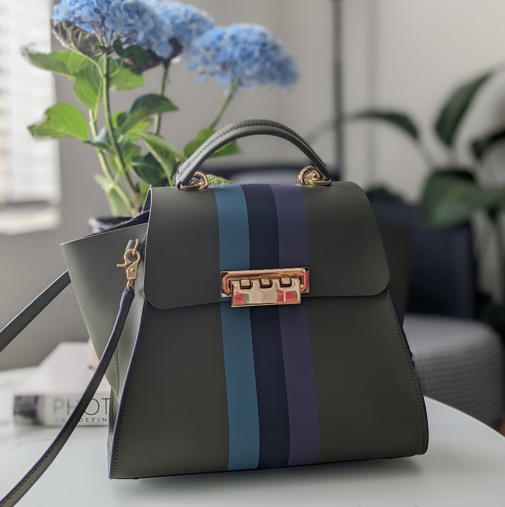 Zac Posen Eartha Iconic Top Handle Leather Bag